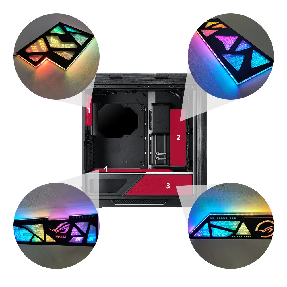 Набор панелей RGB для ROG Strix Helios GX601 4 шт. чехол ПК мод сделай сам украшение ASUS