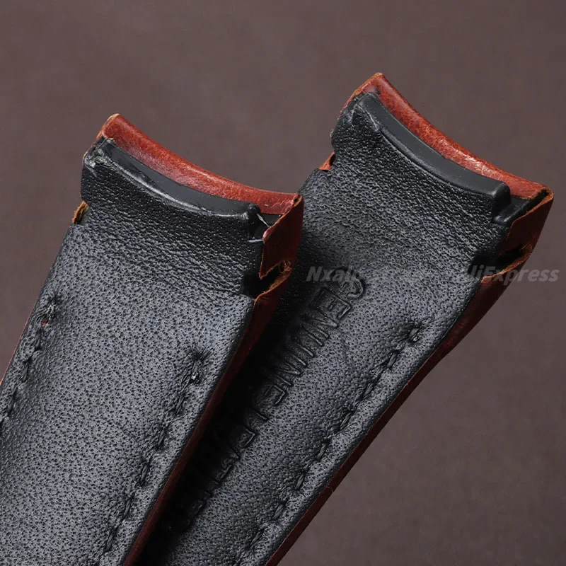 Ремешок для часов из натуральной кожи с изогнутым концом 20 мм 22 Seiko Omega дышащий