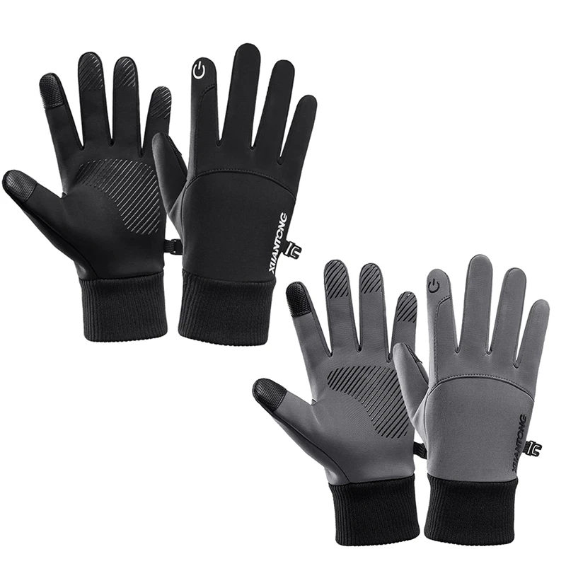 

Зимние теплые утепленные бархатные прижимные перчатки для езды на велосипеде и мотоцикле водонепроницаемые хлопковые