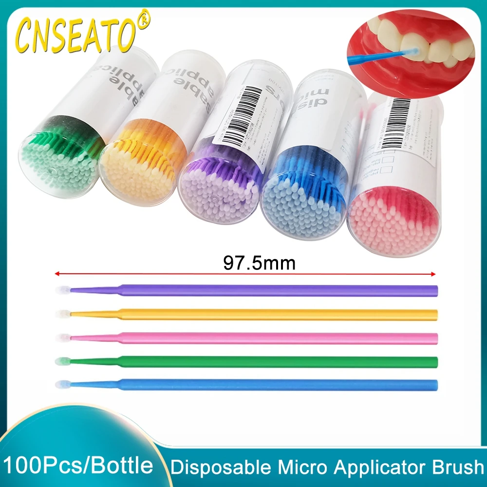 

100 шт./бутылка, одноразовые микроаппликаторы для зубов