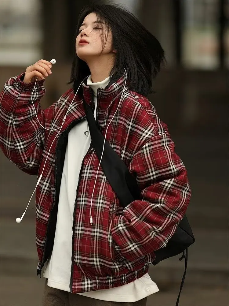 Двусторонние легкие парки для мужчин и женщин винтажная мешковатая хлопковая