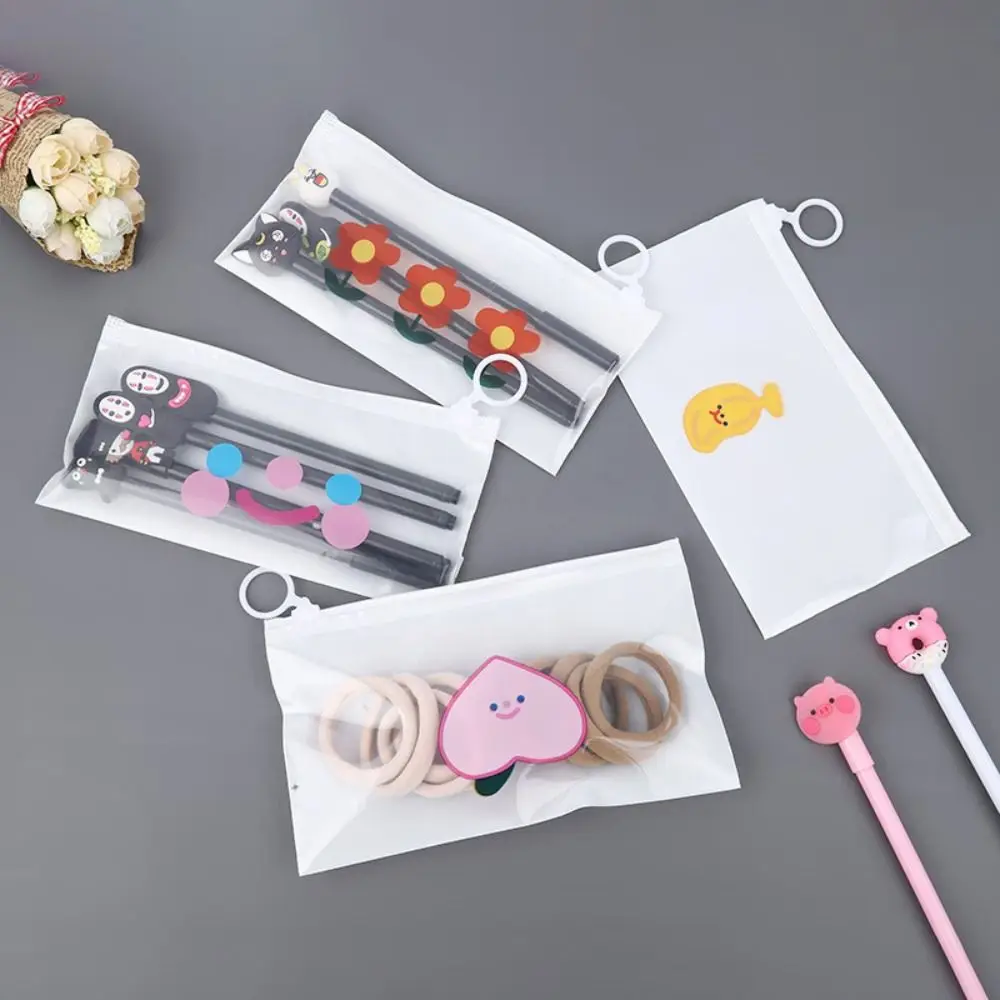 Мультяшная водонепроницаемая сумка на молнии пластиковая полупрозрачная для