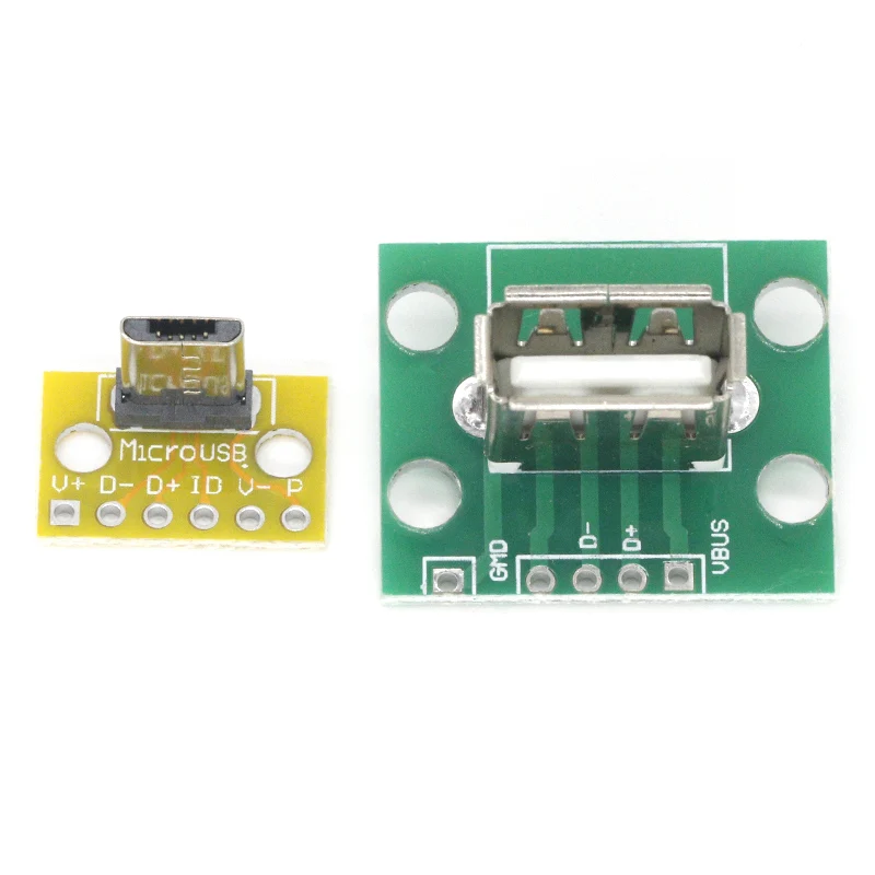 Вертикальный USB MiCroUSB Micro 2 0 гнездовой разъем A 54 мм PCB конвертер адаптер