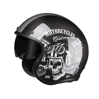 summer fashion carbon fiber lightweight 34 open face motorcycle helmet men women electric scooter riding capacete para moto dot