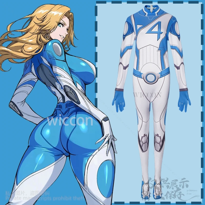 Susan Косплей Storm Аниме Игра Заклепки Боди Горячая Сексуальная Униформа Костюм