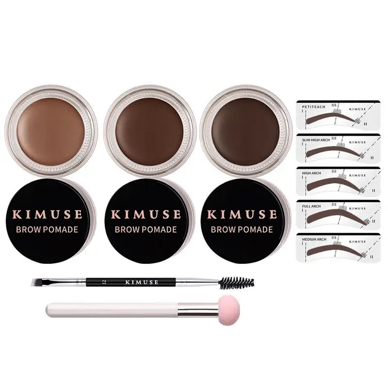 

Stencil KitStep Shaping Kit Brow Balm Eyebrow Template Double-Ended Angled Brow Brush