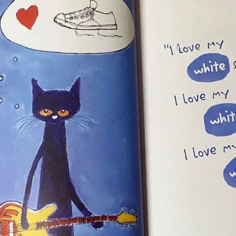 Pete The Cat I Love My White Shoes книга с картинками на английском языке раннее обучение