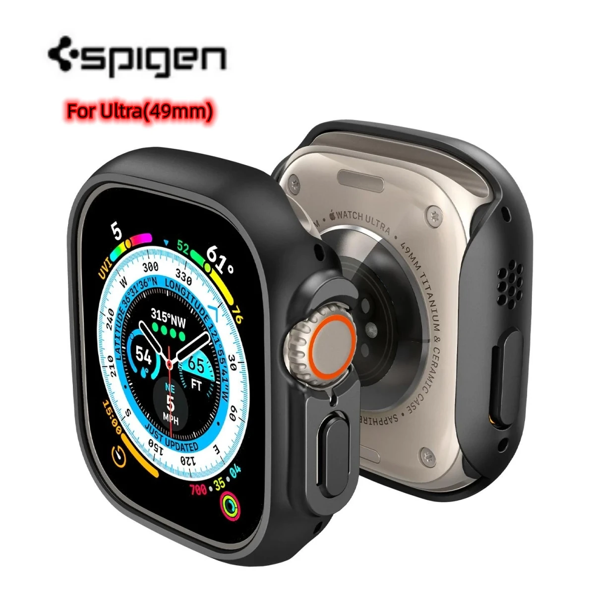 

Spigen Thin Fit Cases For Apple Watch Ultra 8 7 SE 6 5 4 3 2 149mm 44 45mm 40 41mm PC Anti-fall Frame Case Shockproof Slim Cover