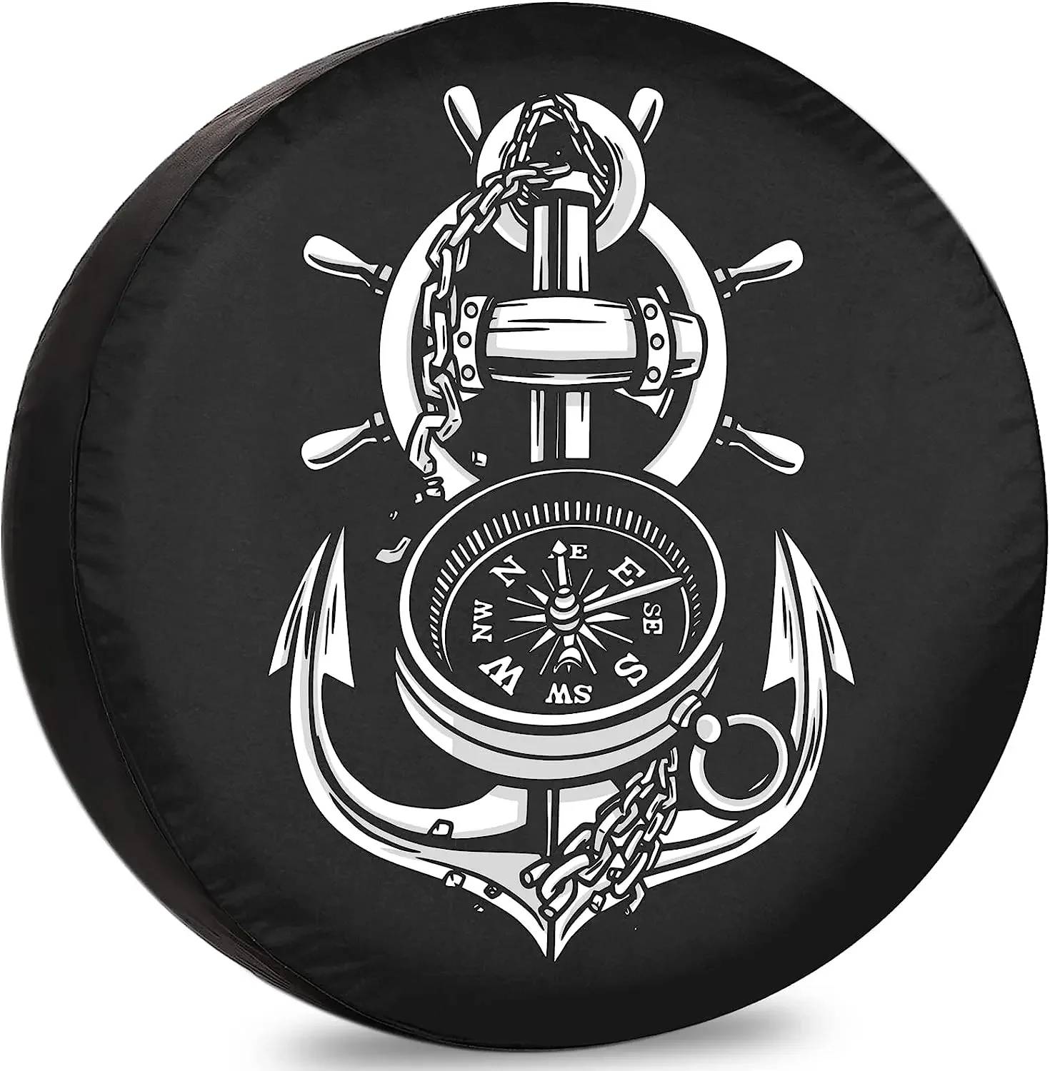 Прохладный якорь и компас чехол для запасного колеса защита колес