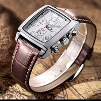 classic multi function mens watch megir square watches retro creative male wristwatches chronograph sports clock casual hour p