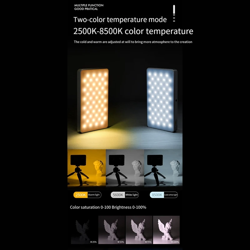 RGB светодиодный заполняющий светильник для видео аккумулятор 4000 мАч