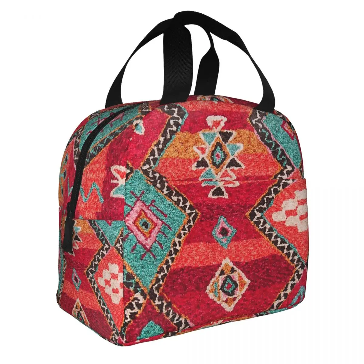 Traditional Colored Anthropologie Bohemian Moroccan Lunch Bag Waterproof Insulated Cooler Bag Thermal Picnic Lunch Box for Women