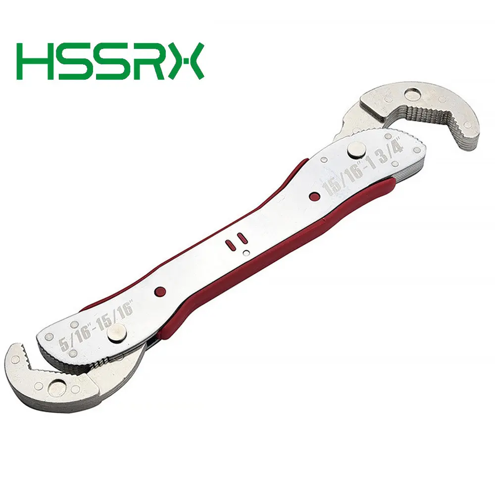 

HSSRX Регулируемый универсальный Ключ трубный ключ с открытым концом Набор гаечных ключей из высокоуглеродистой стали инструмент с защелкой ручной инструмент сантехники 9-45 мм