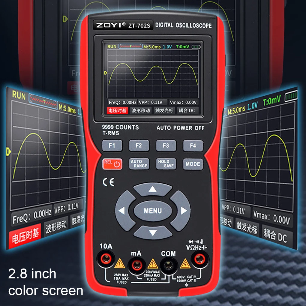 

Digital Oscilloscope 2 in 1 48M GS/s Type-C Button Control 10MHz Accurate Multimeter Universal Meter Tester Tool