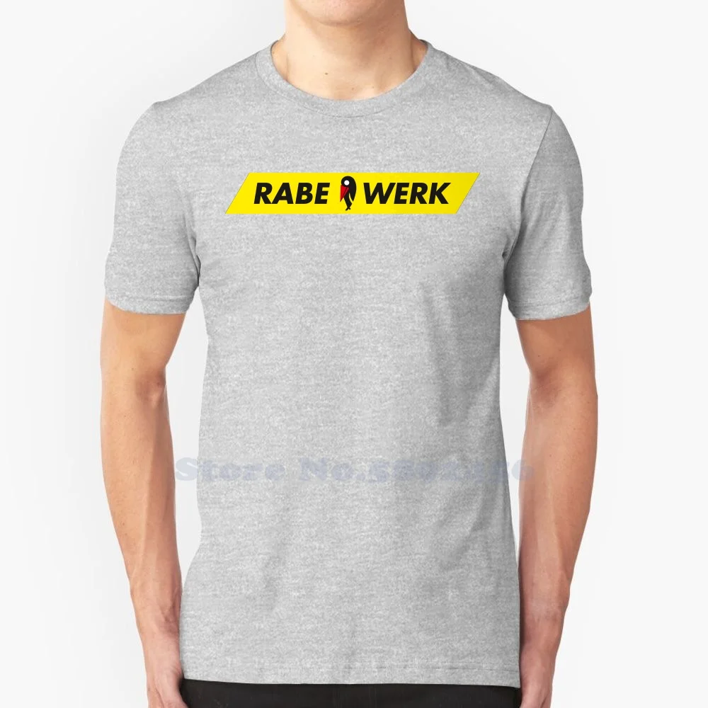Rabe Werk Casual Streetwear Print Logo T-shirt Graphic 100% Cotton Tee