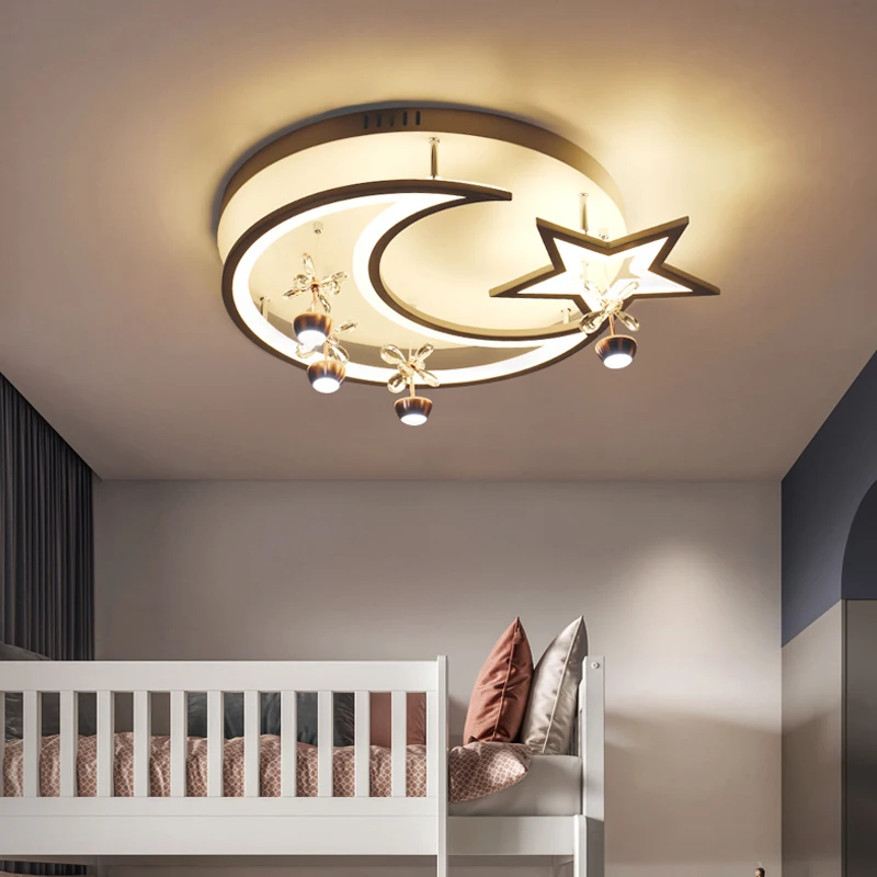 Светодиодные люстры в виде звезд и Луны для гостиной простые современные