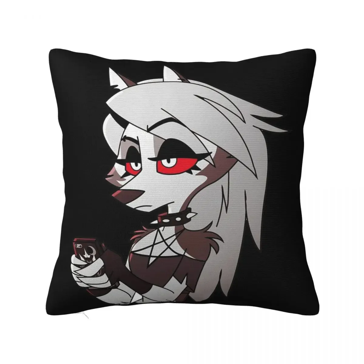 Квадратная наволочка Helluva Boss Loona из полиэстера декоративная комфортная Наволочка