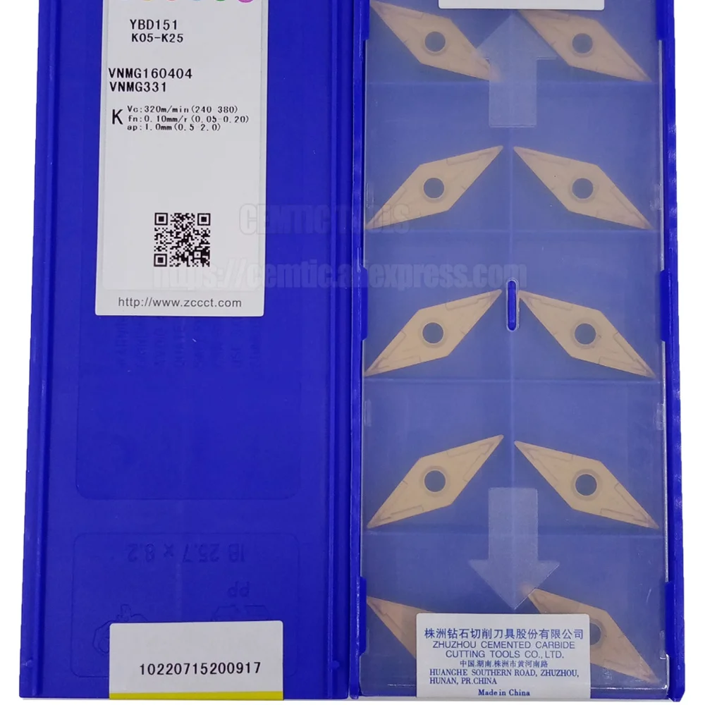 

ZCC CNC лезвие из сплава VNMG160404 YBD151
