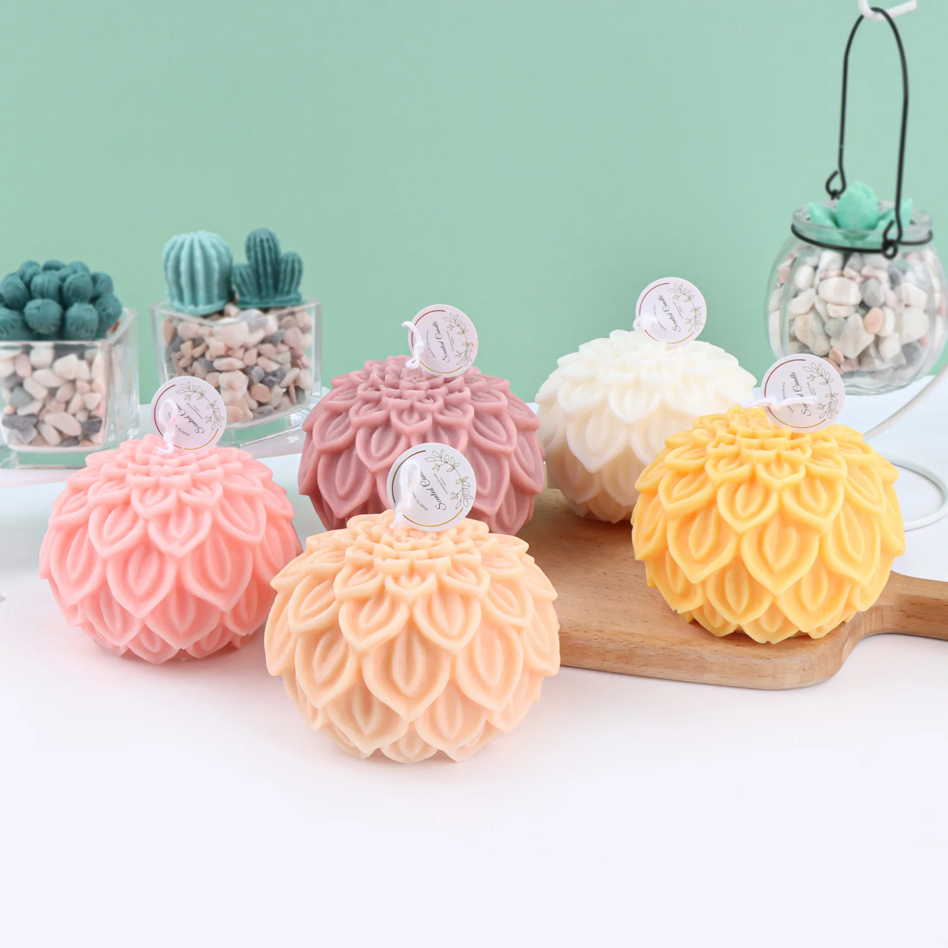 

Aromatherapy Candle Silicone Mold 3D Lotus Flower Shape Mould Handmade Soap Mold DIY Soap Mold for Candle Soap Making Decorating