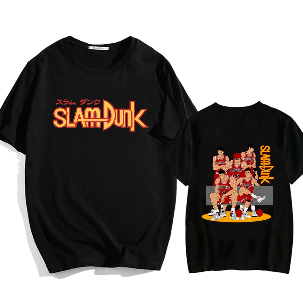 

Hot Slam Dunk Harajuku Cute Anime T-shirts Kawaii Cartoon Men/women Tshirt 100% Cotton Fashion Tee-shirt Short Sleeve T Shirt
