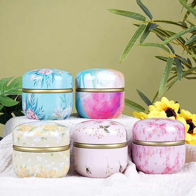 

Чайный контейнер без внутренней крышки, портативная чайная коробка, универсальный герметичный контейнер для хранения чая, металлические банки с принтом в стиле ретро для кухни