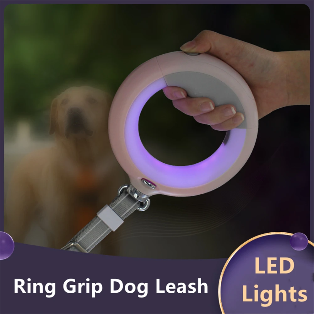 

Поводок для собак со светодиодный Ной подсветкой, автоматический Выдвижной Нейлоновый, прочный, для прогулок с собакой, роскошный, с USB заря...
