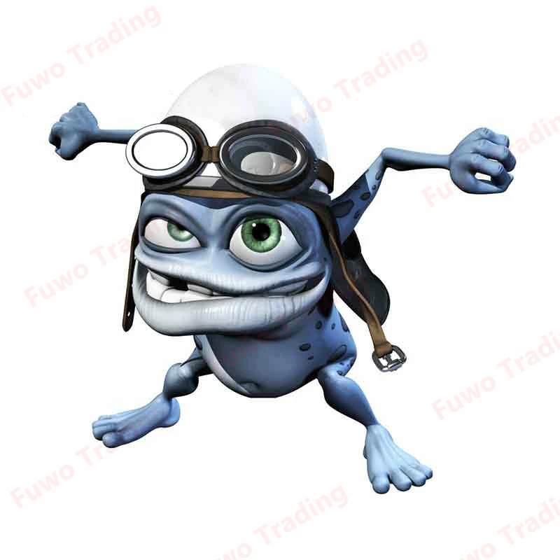 

Boutique Car Stickers Motorcycle Decals Funny Crazy Frog Cartoon Decorative Accessoriesto Cover Scratches Waterproof PVC