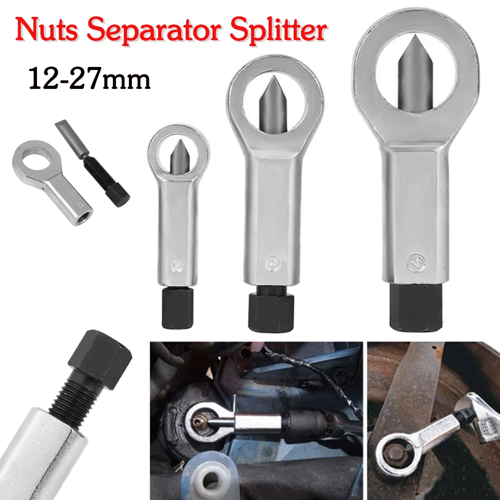 

12-27mm Professional Nut Extractor Durable Manual Nut Remover Extractor Portable Heavy-Duty Nuts Splitter Repair Hand Tools