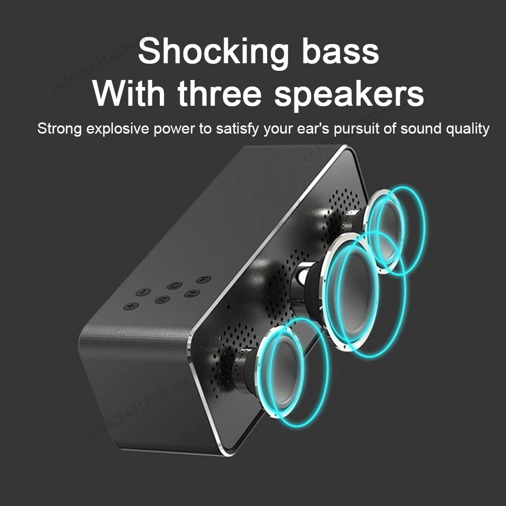 Беспроводной Bluetooth-динамик Lenovo с микрофоном FM-радио двойной будильник датчик
