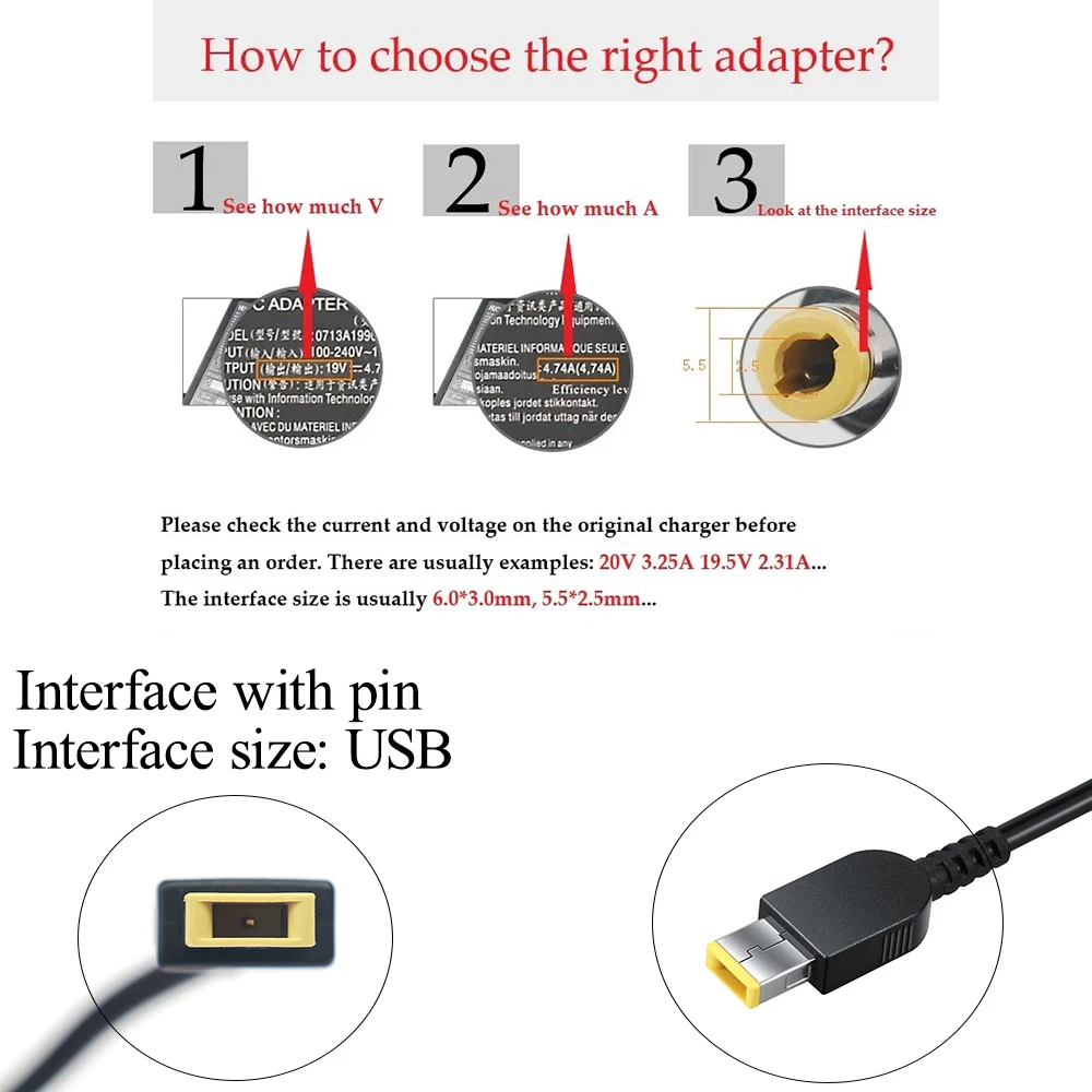 Зарядное устройство для ноутбука Lenovo Thinkpad P1 P50 P51 P52 P53 P70 P73 W540 W541 T540P Yoga 15 45N0487 170 Вт 20
