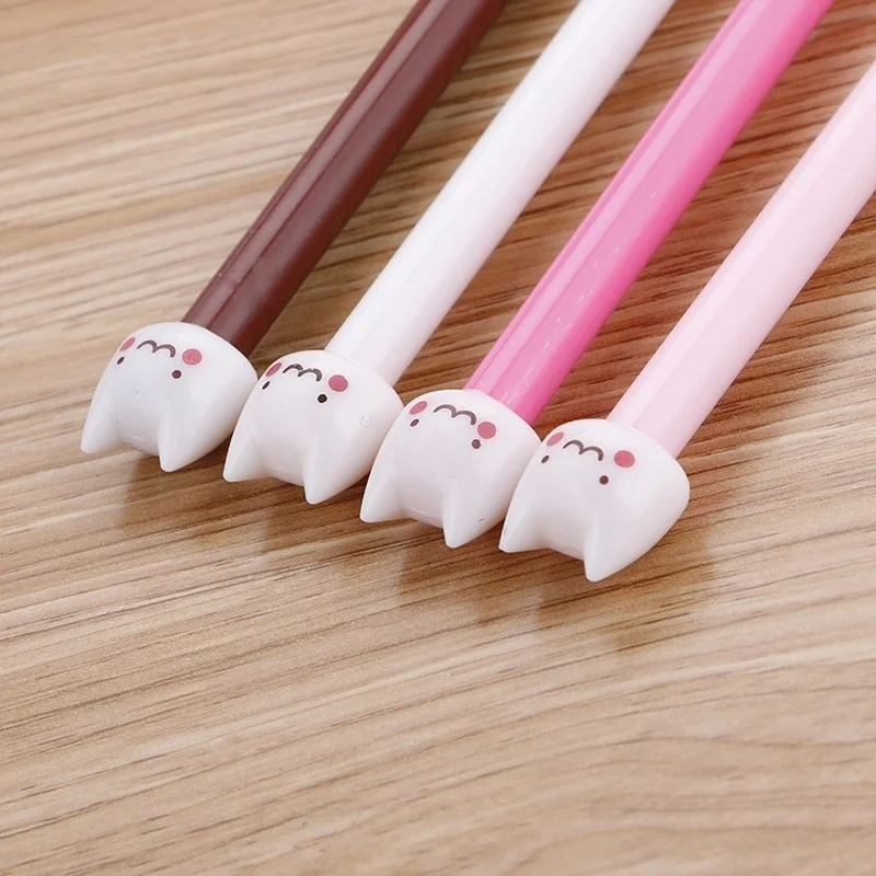 60 Pcs Girl Cute Cat Pen 0.5Mm Gel Pens Kawaii Black Ball Point Pens for School Office Supplies Back To School