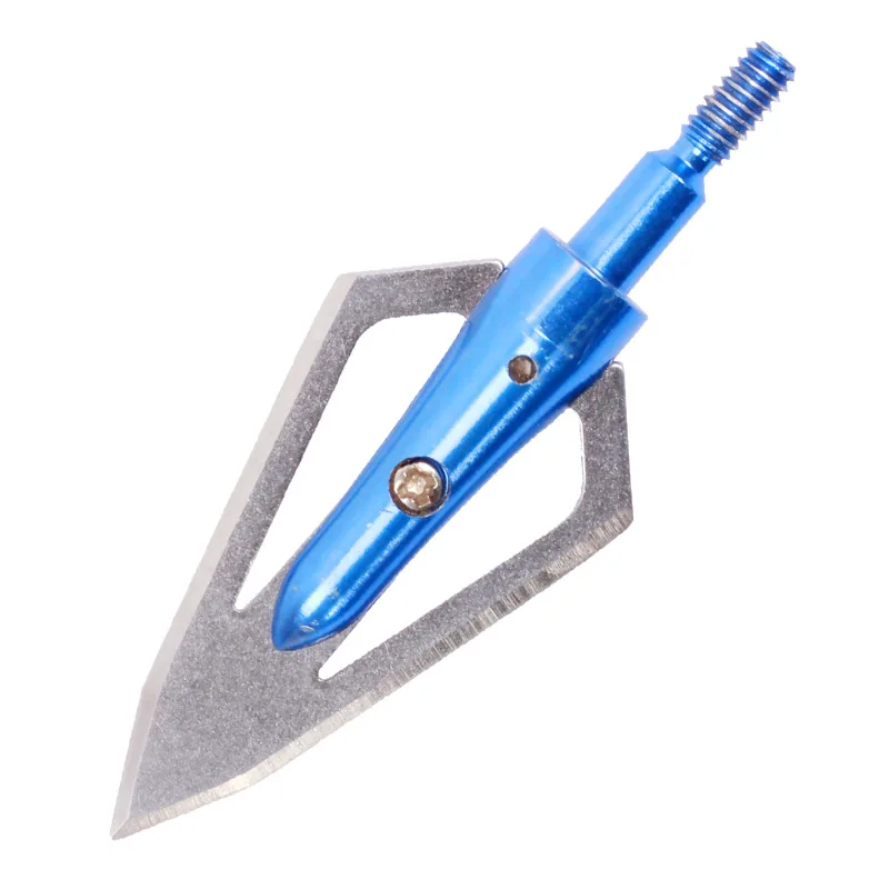 2pcs/3pcs Stainless Steel Arrow Head 2 blades Broadheads 100 grain Hunting Arrowhead Tips for Compound bow Archery - купить по