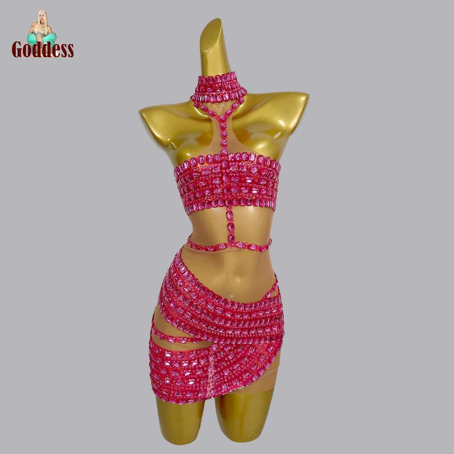 Новый цветной костюм для выступления на сцене Клубное женское платье день