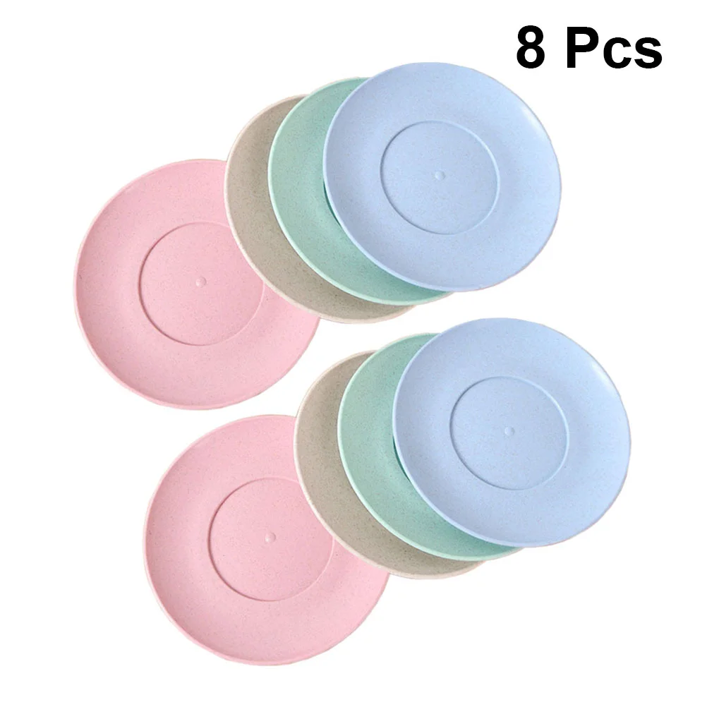 

8pcs Plate Degradable Lightweight Portable Plate for Restaurant Home