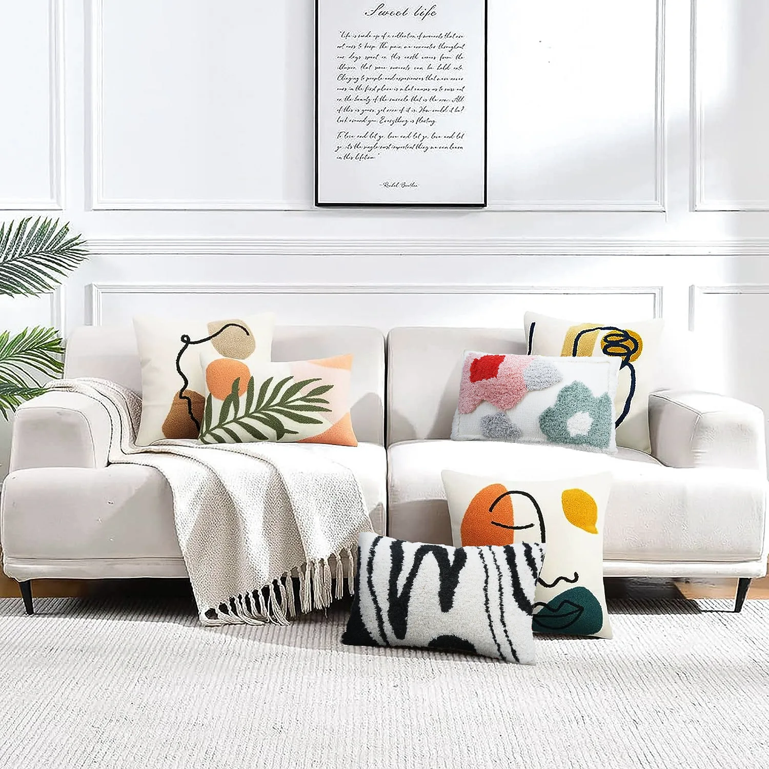 Высококачественная подушка для спинки дивана из искусственного лисьего меха с