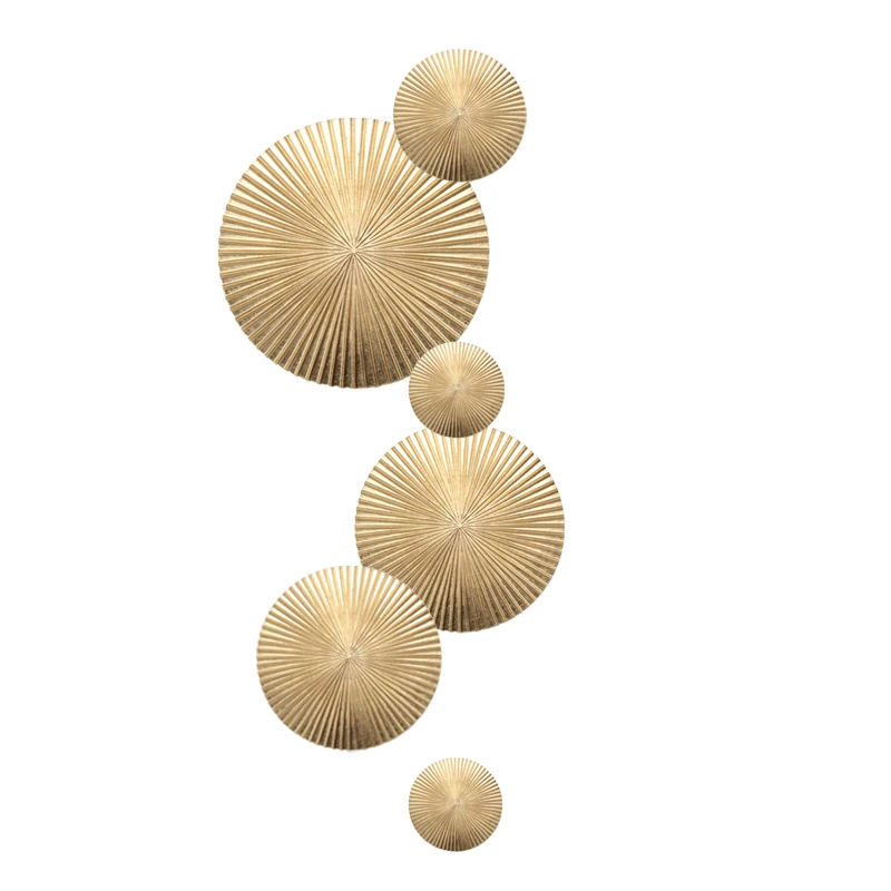 Современные деревянные золотые круглой формы настенные украшения наклейка для