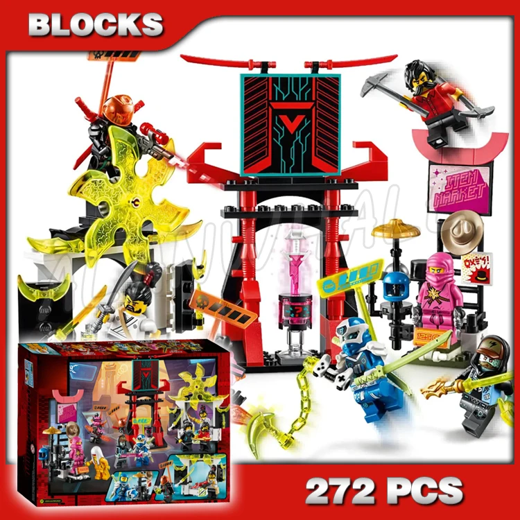 

272pcs Shinobi Gamer’s Market Weapon Shop Avatar Nya Cole Zane Harumi 11484 Building Blocks Toys GIfts Compatible With Model