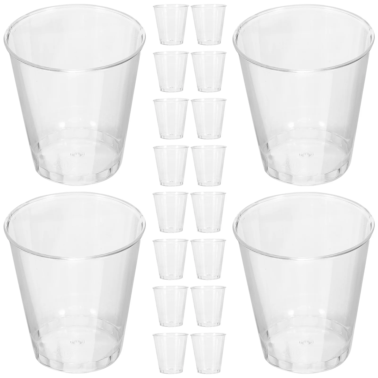 

100 Pcs Disposable Wineglass Water Cups Party Juice Drinking Transparent Beverage Small Household Banquet