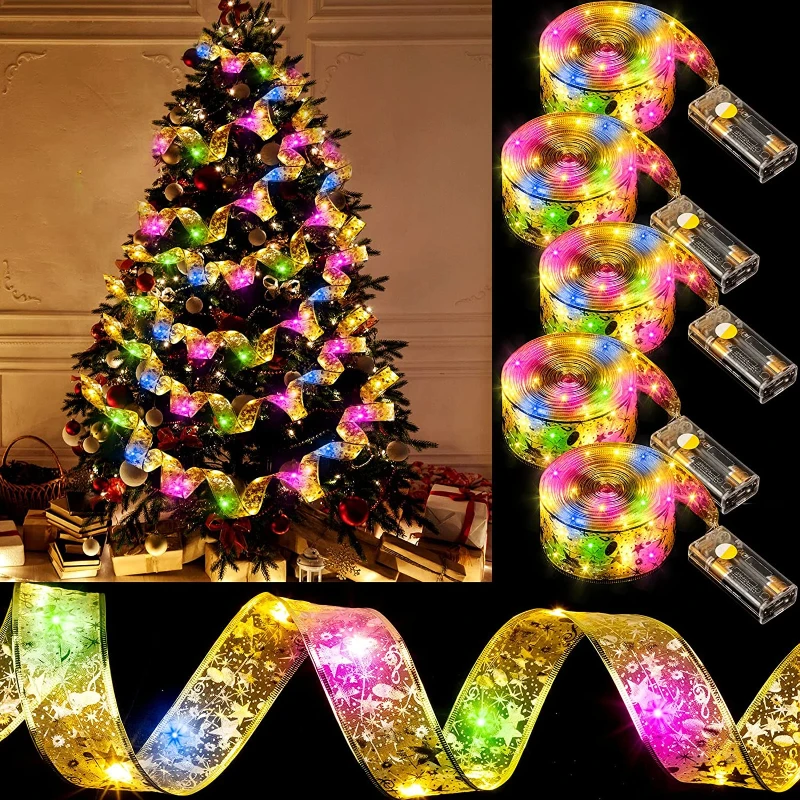 

10 Meters Christmas Party LED Ribbon Fairy Lights Xmas Party Wedding Strings Lights DIY Tree Home Hanging Shining Decoration