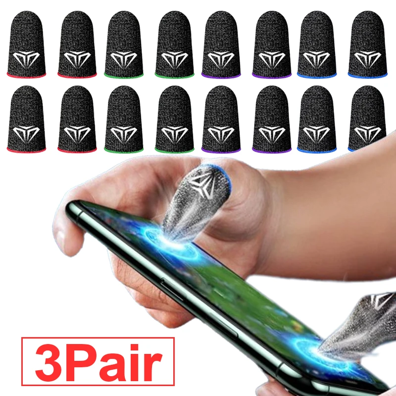 

Anti Slip Gaming Fingertips Cover Mobile Phone Screen Games Finger Sleeve Protector Ultra Thin Sweatproof Thumb Gloves