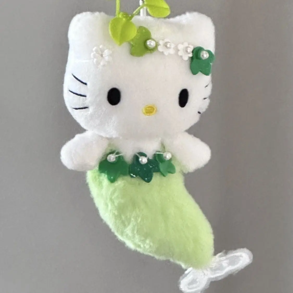 

Sanrio Hello Kitty Cute Plush Doll Mermaid Keychain Kawaii Fluffy Soft Stuffed Toy Backpack Pendant Schoolbag Decoration Gifts