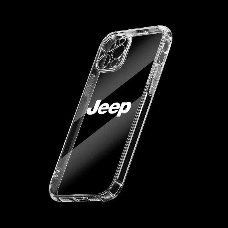 Роскошный прозрачный чехол для телефона IPhone 11 12 13 14 Pro Max XR X XS SE 7 8 Plus Jeep Wrangler Liberty Grand