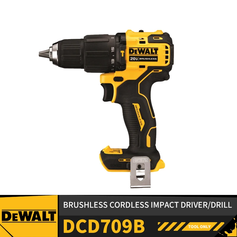 

DEWALT DCD709 1/2in Brushless Cordless Compact Hammer Impact Drill Driver Electric Screwdriver 20V Lithium Power Tools 1650RPM