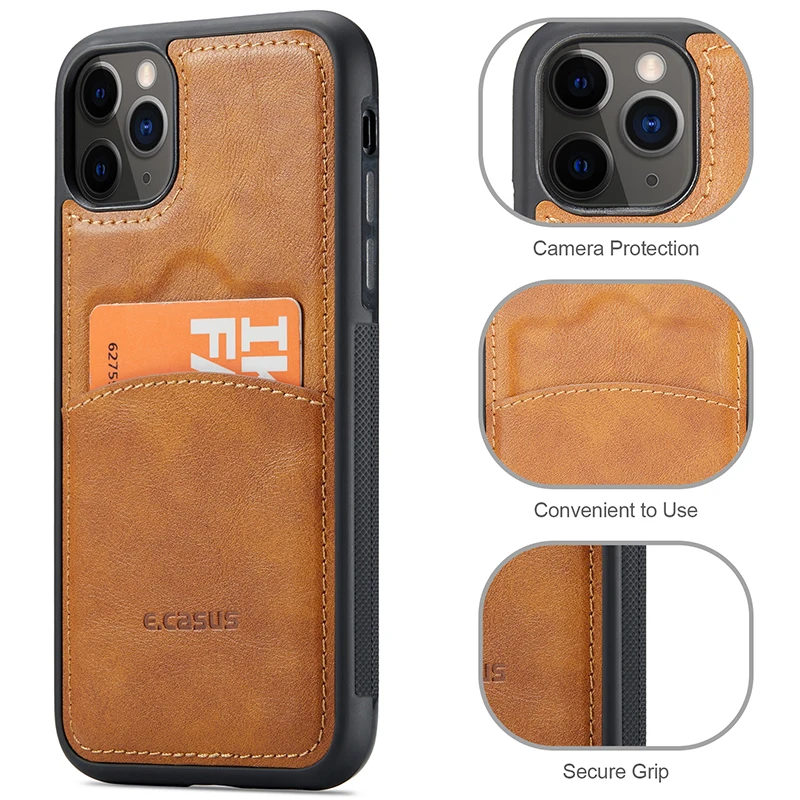 

For iPhone 12 12MINI 12Pro Max Leather Case For iPhone 11 11Pro Max Phone Case Back Cover with Card Slot