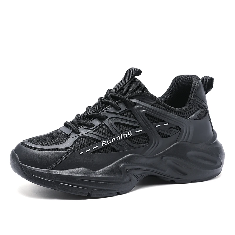 

Summer Women Height Increasing Black Sport Sneakers Korean Students Casual Skateboard Shoes Men Big Size 41 42 45