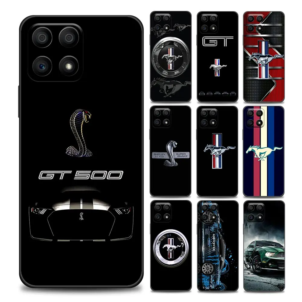 

Mustang Logo GT Male Sport Car Phone Case For Honor 50 30 10 Lite 30i 20 20e 9A 9C 9X Pro 8X Nova 8i 9 Y60 Cover Silicone Cases