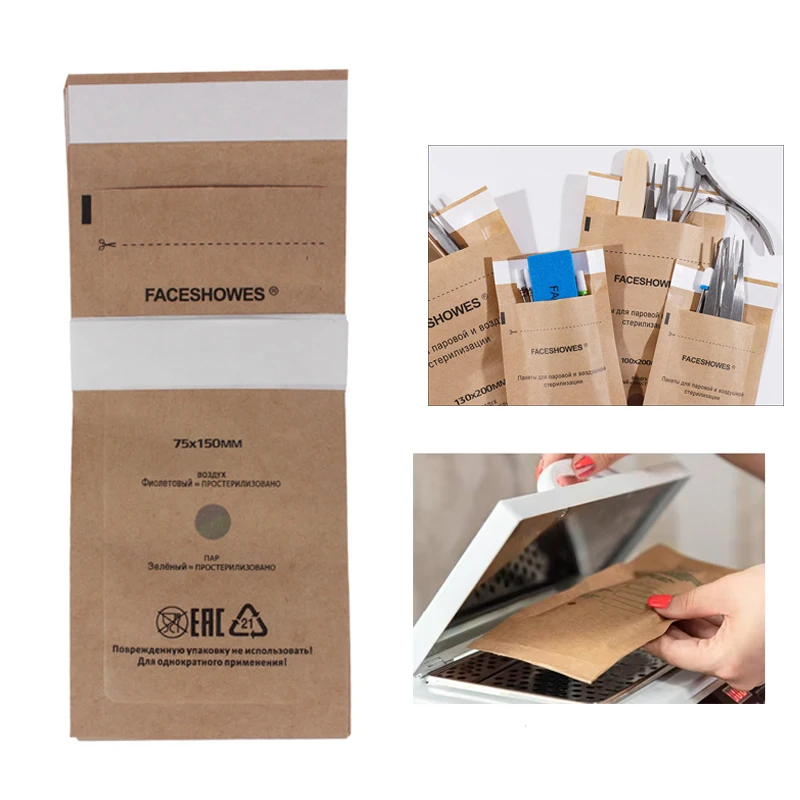 20 шт. одноразовые мешки для дезинфекции ногтей