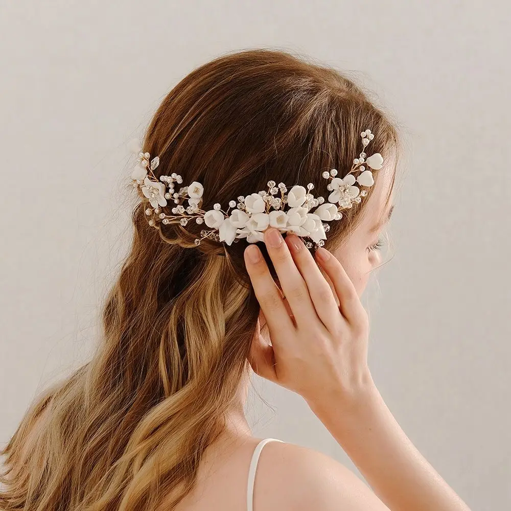

Hair Comb Shining Hair Clip Hair Comb Flower Leaf Bridal Crystal Hair Pearl Jewelry Fashion Wedding Elegant Hair Ornaments