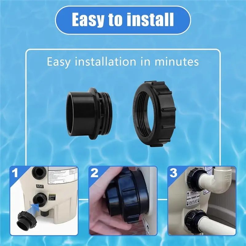 Фото FSTE-For 270100 Комплект адаптеров для клапана фильтра бассейна Pentair Quad D.E. & FNS Plus Filters №3