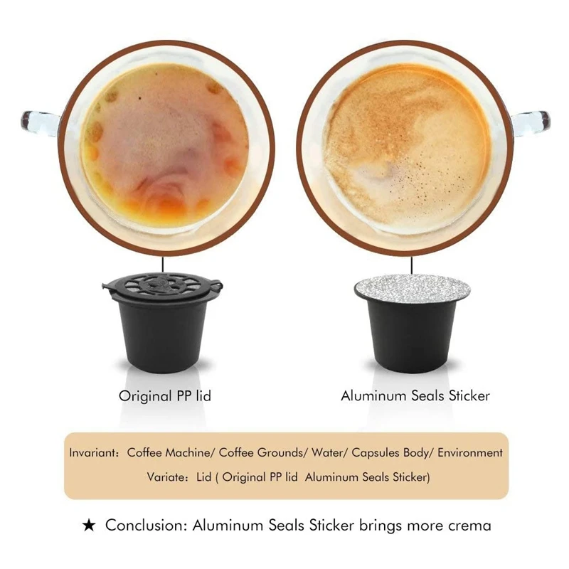 Крышки из алюминиевой фольги 100 шт. крышки для Nespresso оригинальные капсулы